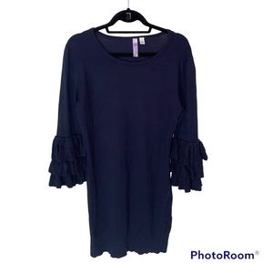 Ruffle Sleeve Sweater Dress